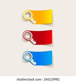 realistic design element: magnifier