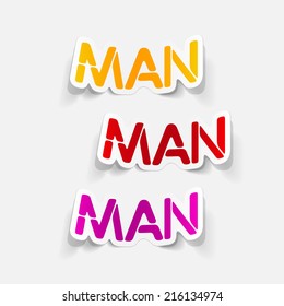 realistic design element: man