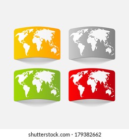 realistic design element: map