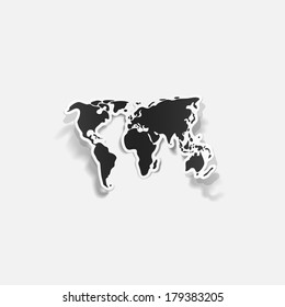 realistic design element: map