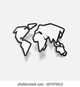 realistic design element: map