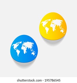 realistic design element: map