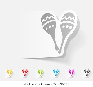 realistic design element. maracas