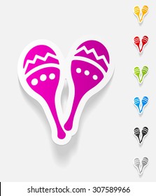 realistic design element. maracas