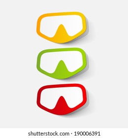 realistic design element: mask