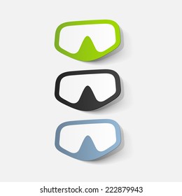 realistic design element: mask