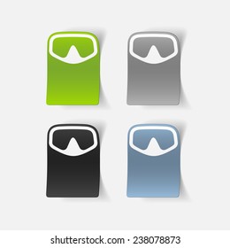 realistic design element: mask
