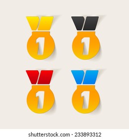 realistic design element: medal