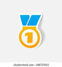 realistic design element: medal