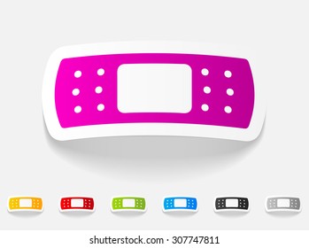 realistic design element. medical plaster
