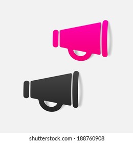 realistic design element: megaphone