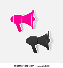 realistic design element: megaphone