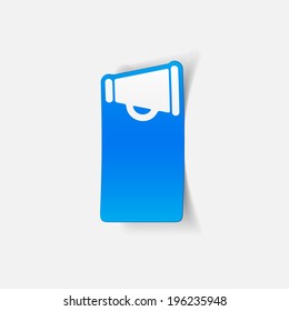 realistic design element: megaphone