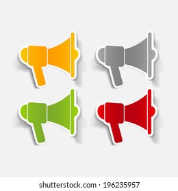 realistic design element: megaphone