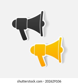 realistic design element: megaphone