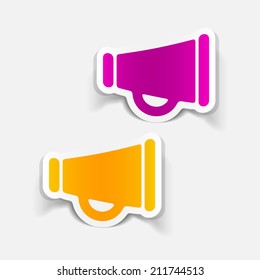 realistic design element: megaphone