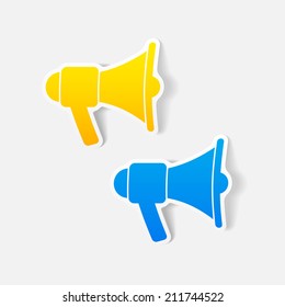 realistic design element: megaphone