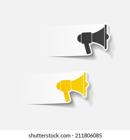 realistic design element: megaphone