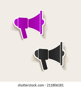 realistic design element: megaphone