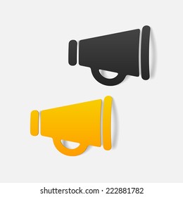 realistic design element: megaphone