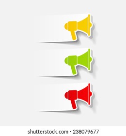 realistic design element: megaphone