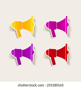 realistic design element: megaphone