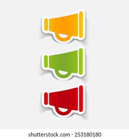 realistic design element: megaphone