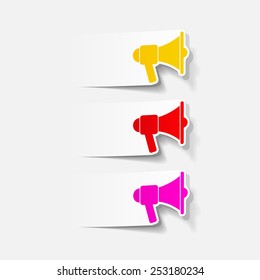 realistic design element: megaphone