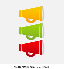 realistic design element: megaphone