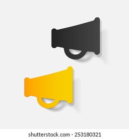 realistic design element: megaphone