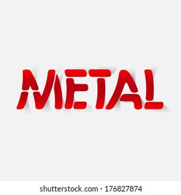 realistic design element: metal