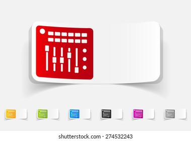 realistic design element. mixer controller