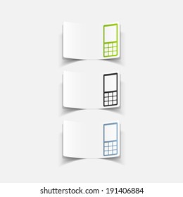 realistic design element: mobile phone