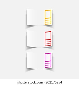 realistic design element: mobile phone