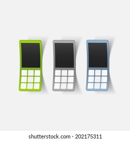 realistic design element: mobile phone