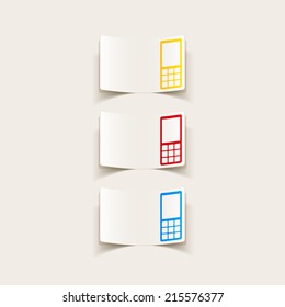 realistic design element: mobile phone