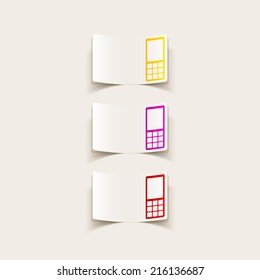 realistic design element: mobile phone
