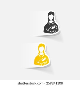 realistic design element. mom