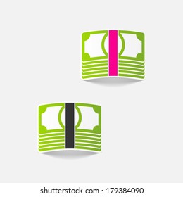 realistic design element: money
