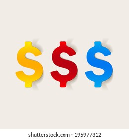 realistic design element: money