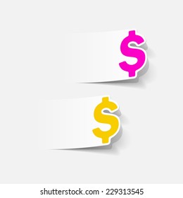 realistic design element: money