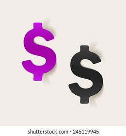 realistic design element: money