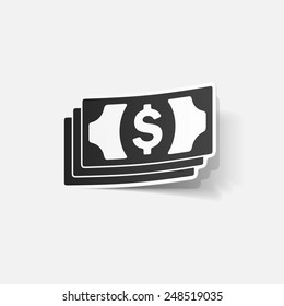realistic design element: money, dollar
