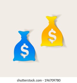 realistic design element: money, sack