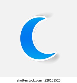 realistic design element: moon