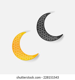 realistic design element: moon