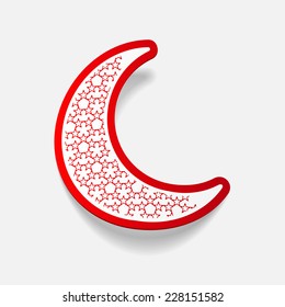 realistic design element: moon
