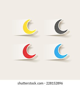 realistic design element: moon