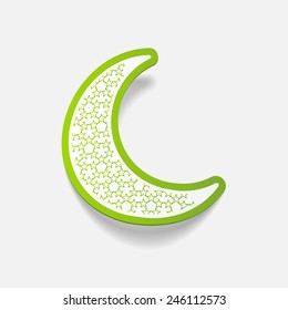 realistic design element: moon