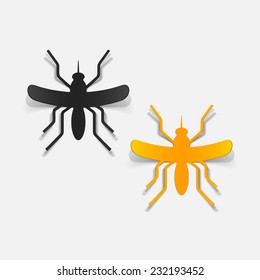 realistic design element: mosquito